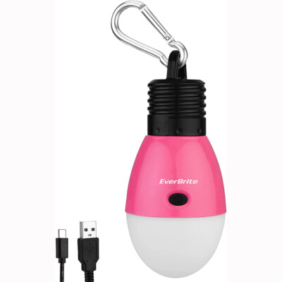 EverBrite Rechargeable Camping LED Bulb 3 Light Mode Portable USB LED Tent Light