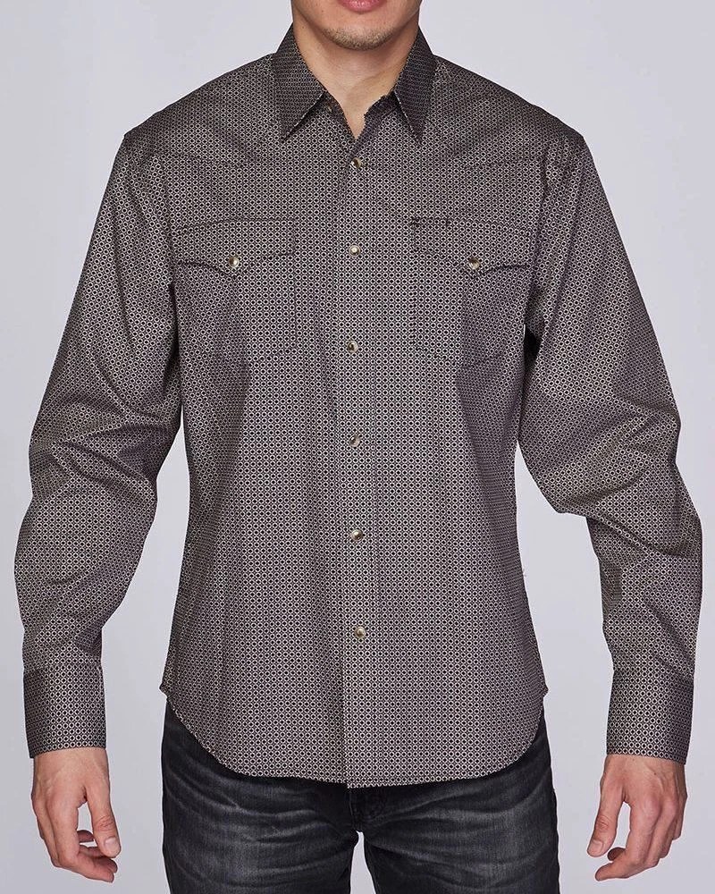 Rodeo Clothing Co. Men s Western Long Sleeve Shirt In Brown