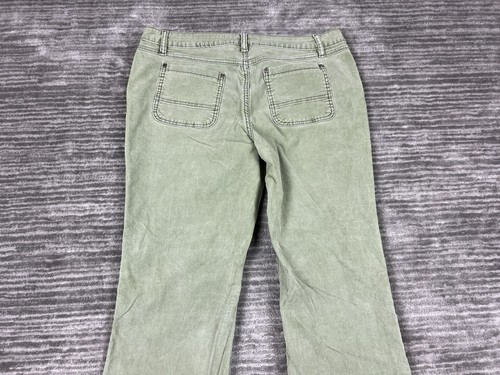 Faded Glory Pants Womens 16 Green Baby Corduroy Stretch Cotton Blend Bootcut - Picture 9 of 13