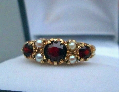 2Ct Round Lab Created Red Garnet Art Deco Vintage Ring 14K Yellow Gold Plated