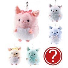 Random Chinchilla Mouse  Squishy Marshmallow Plush Keychain Japan Gachapon Toy