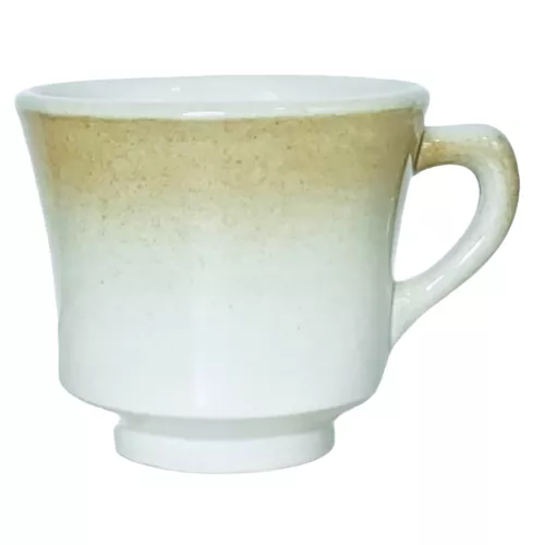 Jackson Custom China White Tan Airbrushed Restaurant Ware Coffee Cup NEW