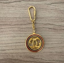 GUCCI Keyring chain Interlocking Sherry Line Silver Gold tone Bag Charm Double G