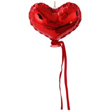 shishi Red 5 " Heart Balloon Ornament Bauble
