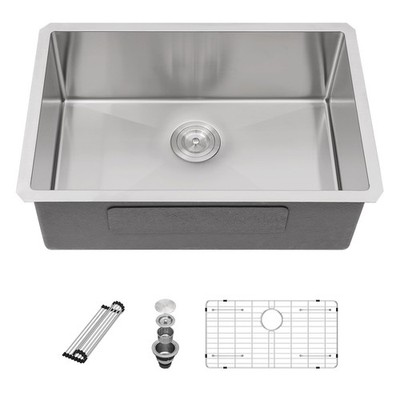 Kitchen Sink Undermount 27 x18 Single Bowl 16 Gauge Stainless Steel Sarlai Sinks