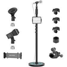 CAHAYA Mic Stand Floor Detachable - Microphone Stand Heavy Duty with Weighted...