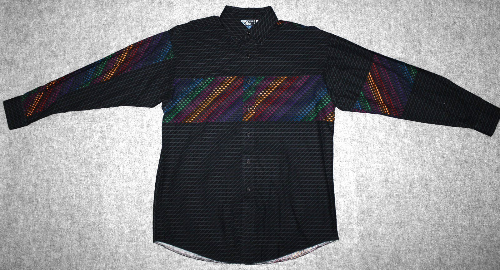 vintage BROOKS & DUNN WESTERN L/S SHIRT Rainbow Longhorn Panhandle Slim L Shirt