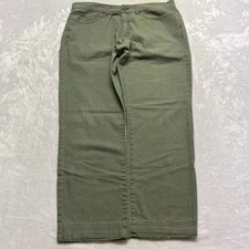 Saks Fifth Avenue Pants Womens Moss Linen Blend 5 Pocket Quality Lightweight 34W
