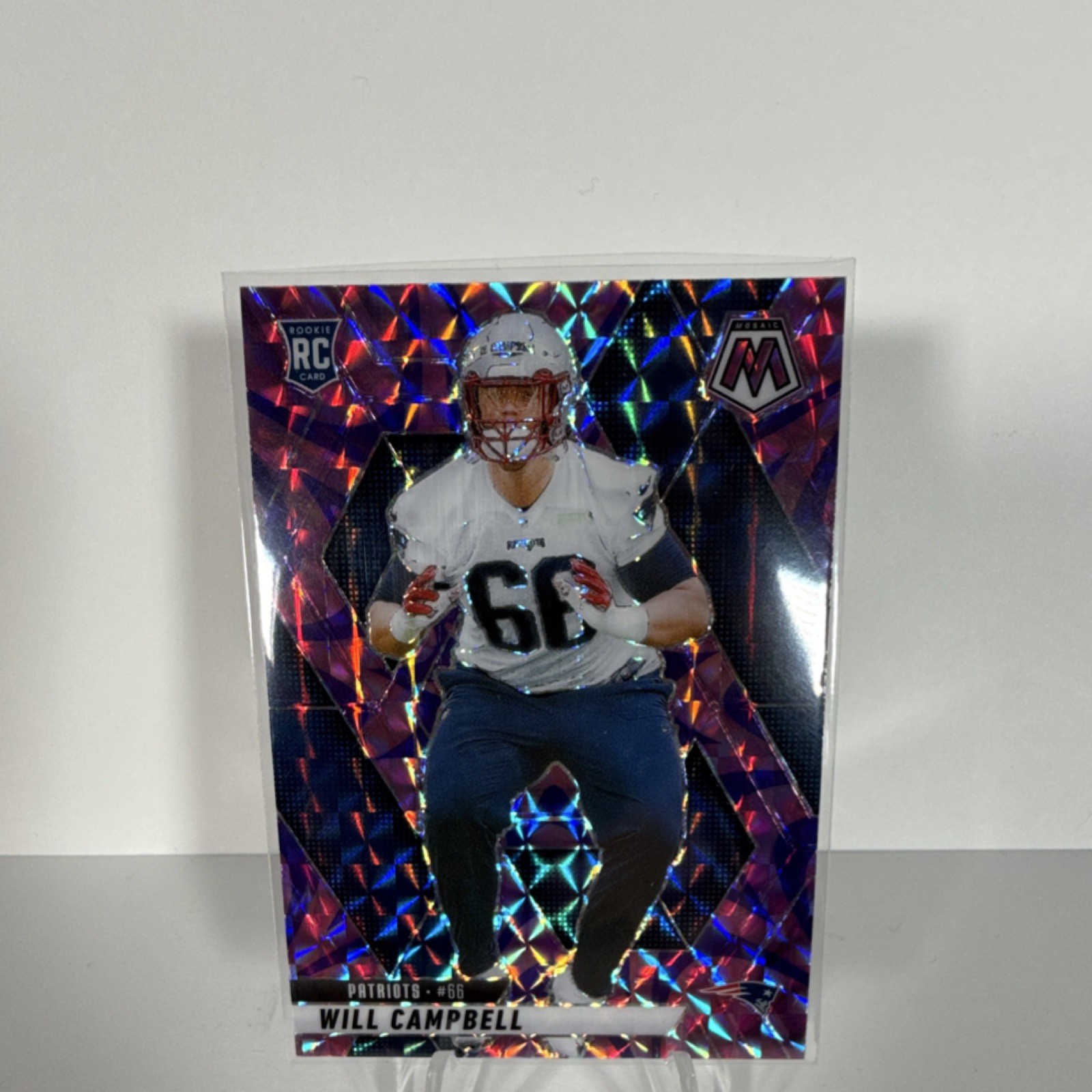 Mosaic 2025 RC Pink Camo Will Campbell #378 New England Patriots Football