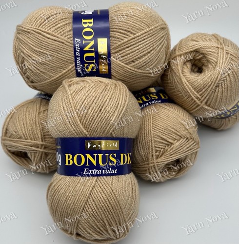 Hayfield Bonus DK Double Knitting Crochet Yarn Wool - 5x100g Balls - 964 Oatmeal - Picture 7 of 10