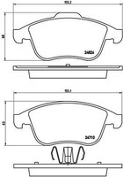 2X Brembo Bremsbelagsatz, Scheibenbremse P 68 047 FüR Renault