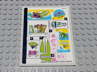 New LEGO Sticker Sheet Only 41315 Heartlake Surf Shop Friends