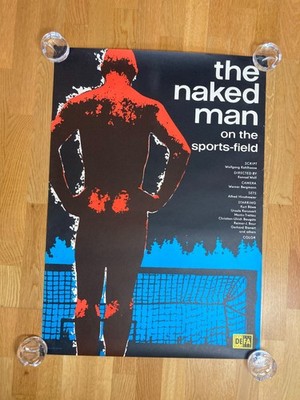 THE NAKED MAN ON THE SPORTS-FIELD DDR Plakat EXPORT FÜR ENGLAND 1974 KONRAD WOLF