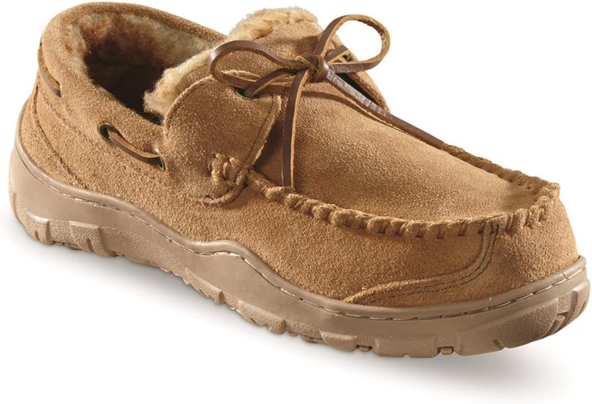Suede Leather Moccasins for Men, Bedroom House Slippers, Ind