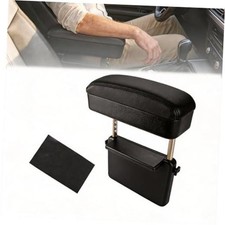 Car Armrest Storage Box, Height Adjustable, Black  Seat Gap Organizer, Elbow