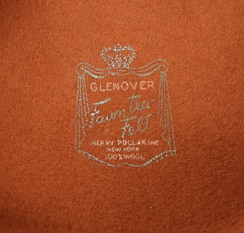Cappello vintage lana rossa Glenover Henry Pollack con fiocco e rete berretto Union Made - Foto 15 di 17