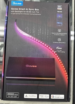 New Govee Smart AI Gaming & TV Sync Box Backlight for 55-65'' TV H8604A12 8K