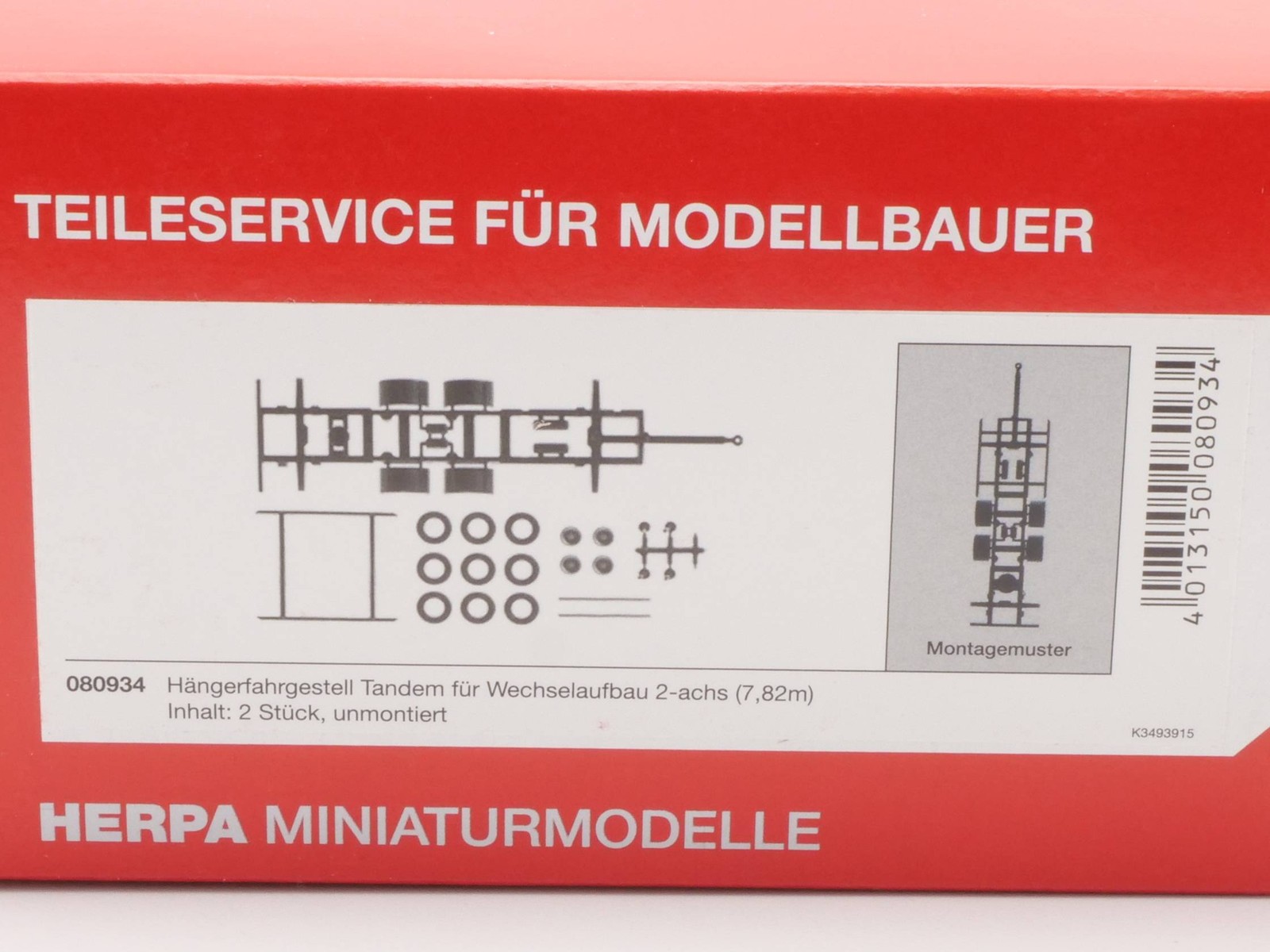 Herpa 080934 2X Chassis Tandem For Swap Body Mint! OVP ST 1703-10-49