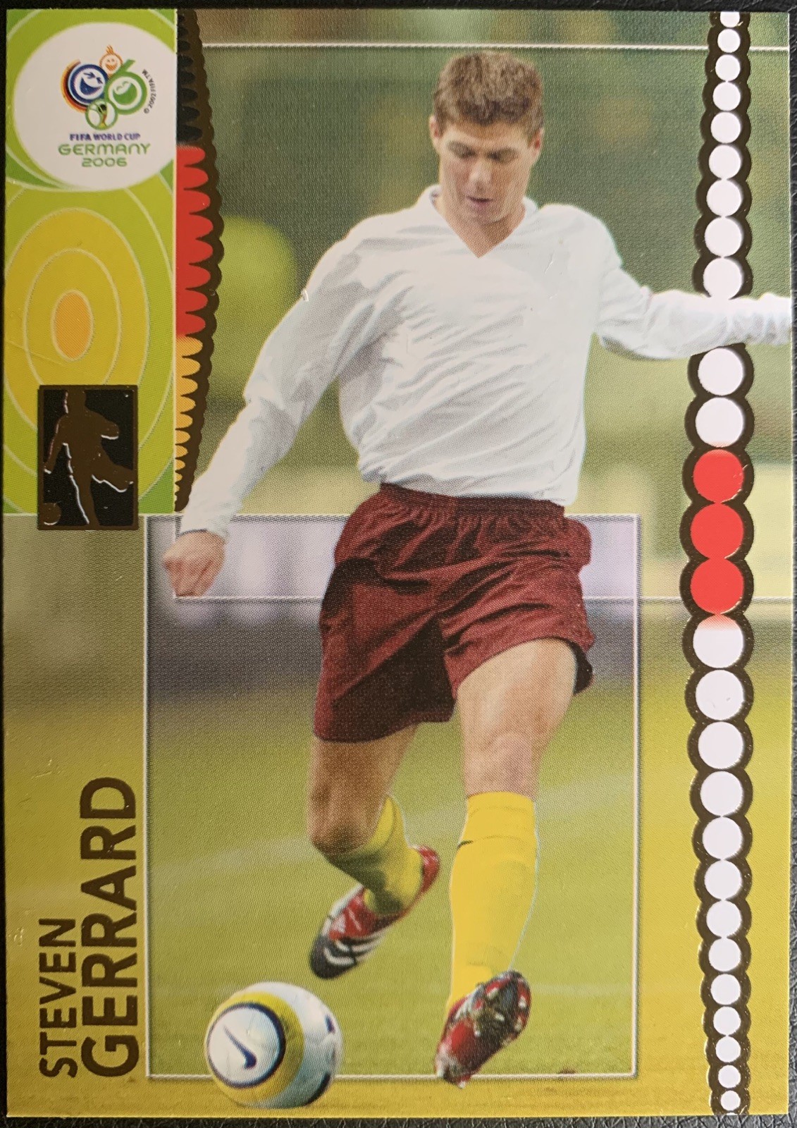 Steven Gerrard #95 Soccer Cards 2006 Panini World Cup Germany trading card — raw and PSA graded price guide