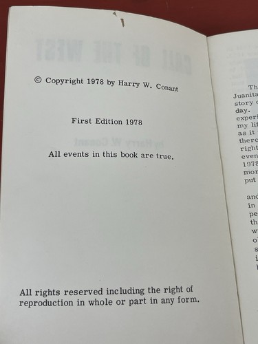 Call of the West by Harry W. Conant PB First Edition 1978 Coram Flathead Montana - Imagen 2 de 24