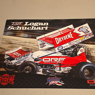 DRF Logan Schuchart Sprint Car Racing 8x10 Photo Red White Black