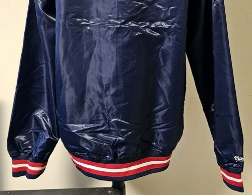 Boston Red Sox Satin Jacket Mitchell And Ness Blue Red Men's 3XLT NWT - Picture 11 of 11
