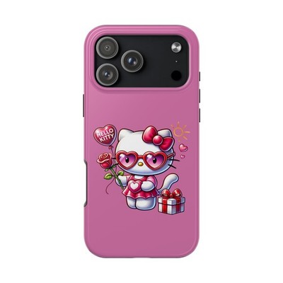 Hello Kitty Valentine phone case | Cute cat hearts, pink cover