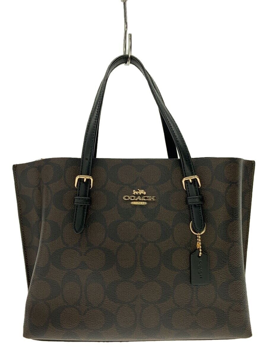 Vintage COACH Mollie Signature Canvas Tote Bag 25 Brown C4250 Preowned