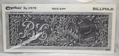 NOS Craftools Craftaid 3970 Leather Deer Billfold Pattern