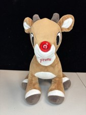 RUDOLPH the Red Nosed Reindeer 10" Plush Musical  Light Up Nose Nice Condition
