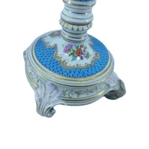 Antique Rare Meissen Porcelain Candle Holder Candlestick - Picture 8 of 11
