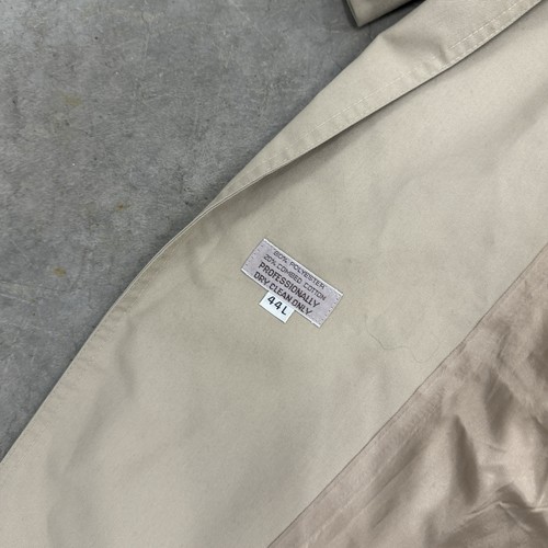 Vintage Christian Dior Monsieur Trench Coat Size 44L Tan Beige Wool USA Made - Picture 6 of 9