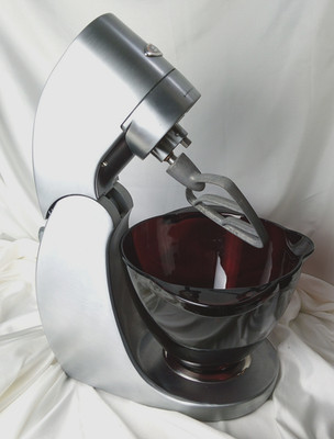 Jenn-Air Attrezzi Satin Platinum Stand Mixer w/ Red Bowl | eBay