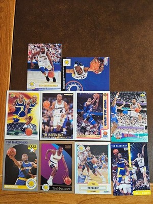 TIM HARDAWAY - **Lot of 10 Different (3 RC -2 Ins.)** - Warriors - (NRMT-MINT)