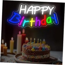 Happy Birthday Light Up Sign,Birthday Partys Decor Dimmable LED Happy Birthday