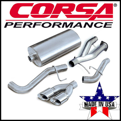 Corsa Sport 3'' Single Cat-Back Exhaust System 2002-06 Escalade/Yukon Denali 6.0L