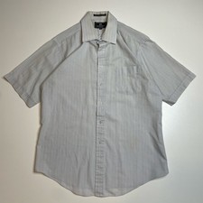 Vintage 80 s Givenchy Monsieur Striped Short Sleeve Button Up Shirt Blue White M