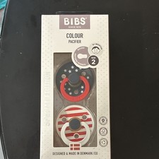 BIBS Colour Round Pacifier Size 2 Medium 6-18 Months Latex Stars 2-Pack