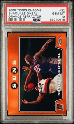 2008-09 Topps Chrome - Shaquille O'Neal #32 Orange Refractor /499 PSA 10 POP 36