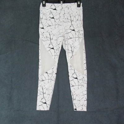 Zaful Sports Leggings Womens Medium White Black Graphic Active Athletic Yoga