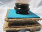 Chinese Hand Painted Egg in Glass Display Case Orange Flowers and Bird Oriental — photo 6
