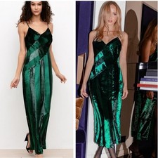BHLDN Yumi Kim Amelia Green Velvet Maxi Dress XL