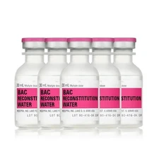 5-Pack Hospira 30ml BAC Water Reconstitution Solutions -  5 (30ml) Vials