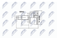 Nty Gelenksatz, Antriebswelle NPZ-FT-035 FüR Alfa Romeo Passend FüR Fiat