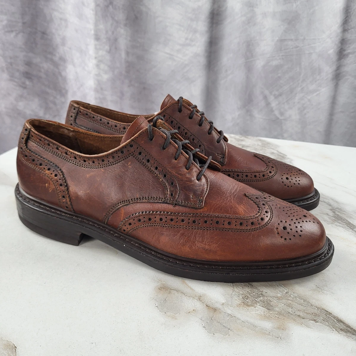 Vintage Gap Mens Brogue Oxford Wingtip Sz 9.5 Brown Suede Commando Sole Made USA Gap Shoes for Men for sale | eBay main image 2