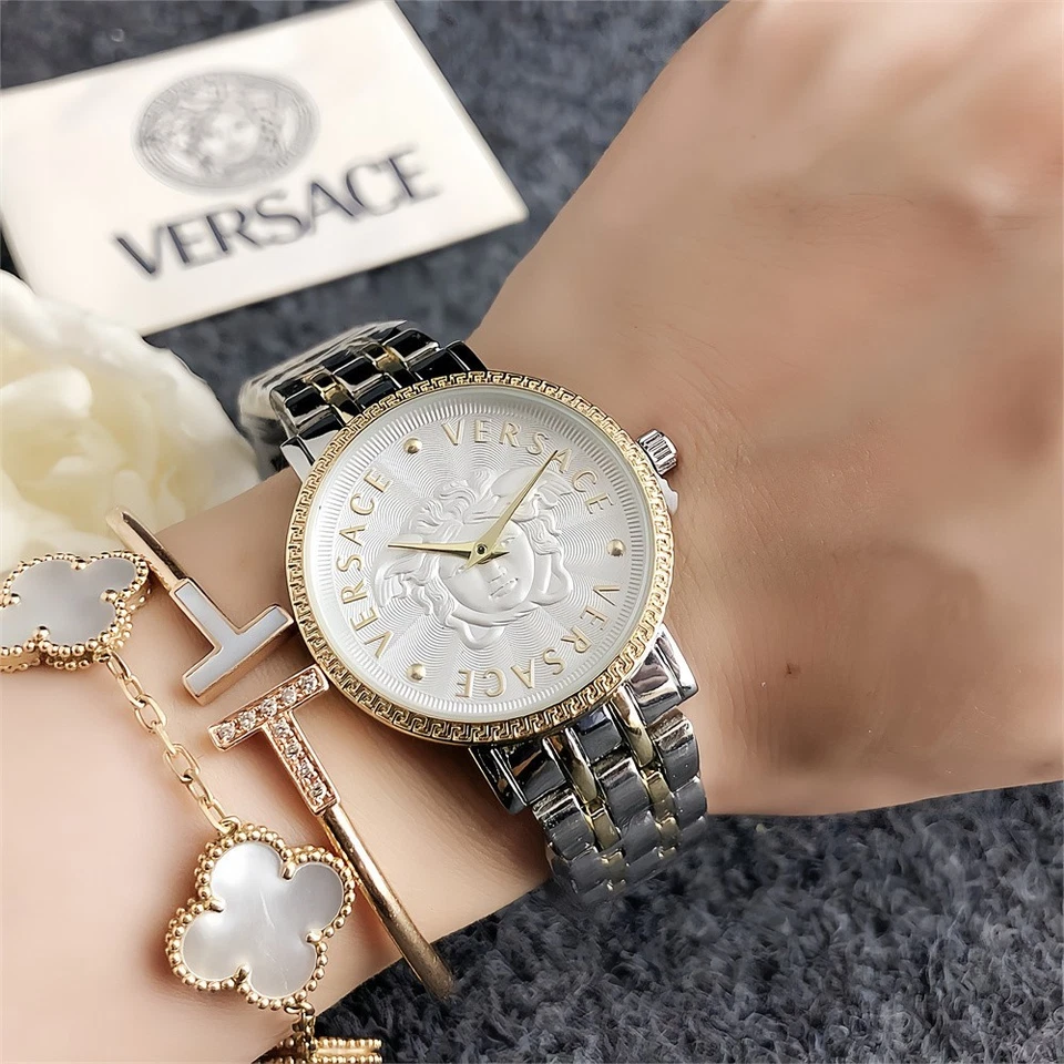 Versace большой логотип кварцевые часы - сплава браслет - циферблат 33 мм с коробкой (бесплатный налог) - Изображение 2 из 4