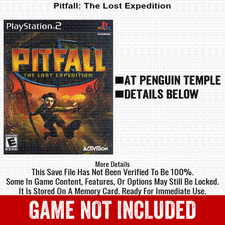 Pitfall The Lost Expedition 100 PS2 Memory Card All CHEATS ITEMS