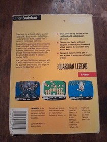 Videojuego The Guardian Legend NES limpio interior probado con caja