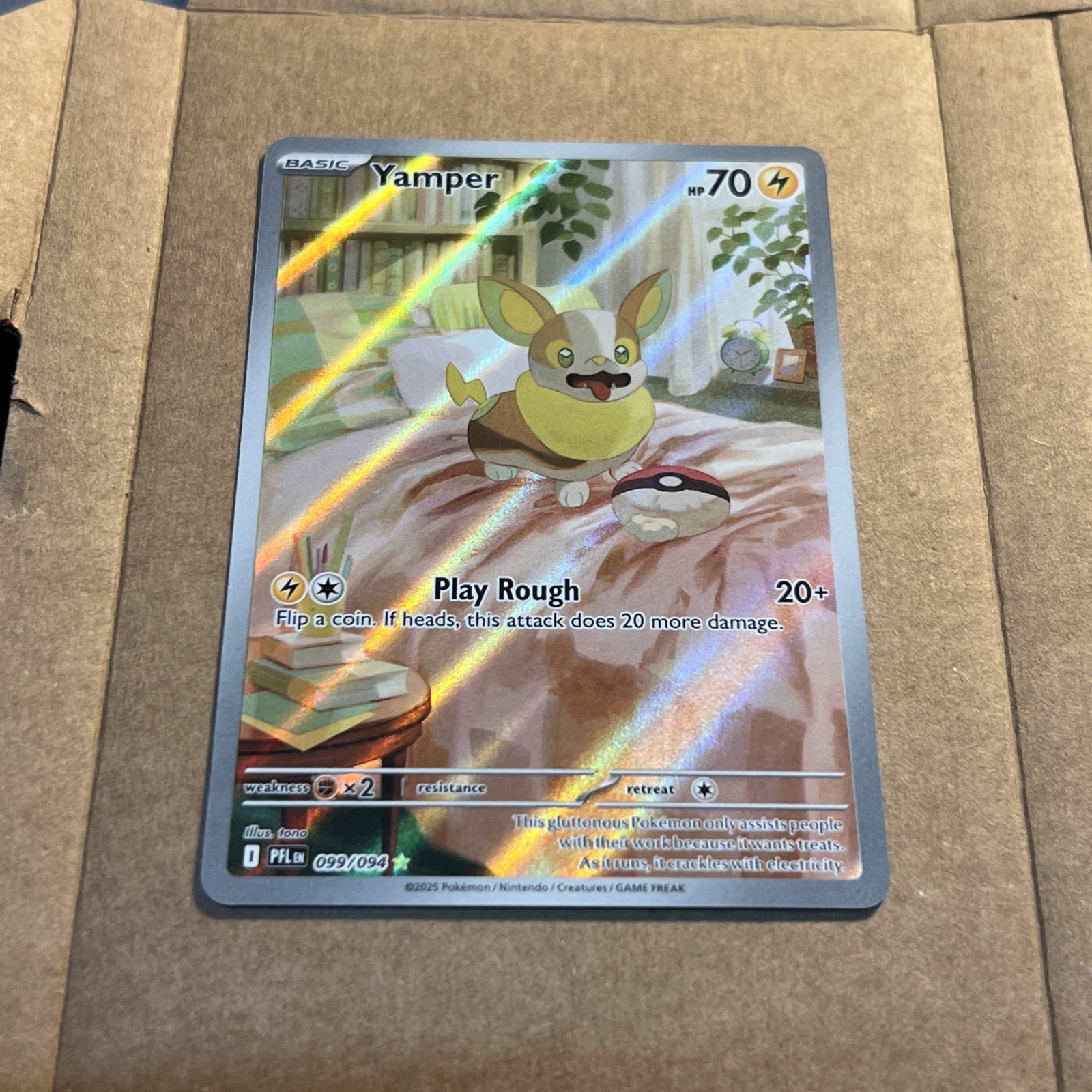 Yamper 099/094 Me02: Phantasmal Flames Holo 99 Pokemon Card Mint Pack Fresh TCG