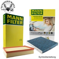 MANN Filter Luft + Innenraumfilter Allergiker AUDI SEAT SKODA VW